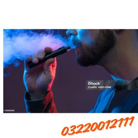 Vaping e-liquid from an electronic cigarette stock photo