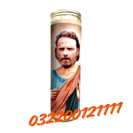 Rick Grimes Celebrity Parody Devotional Prayer Saint Candle