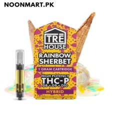 THC-P Cartridge + D8 + D9 + D10 - Rainbow Sherbet - Hybrid 1g In Panjgur